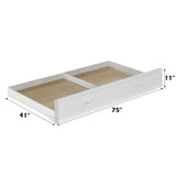 Rapunzel - Twin Trundle - White