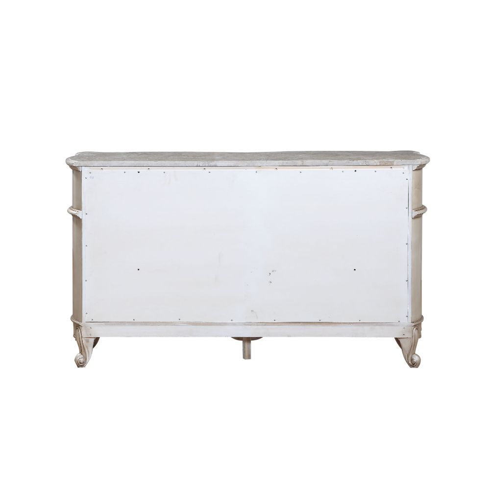 Gorsedd - Dresser With Marble Top - Marble Top & Golden Ivory