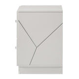 Esther - Nightstand - White / Silver