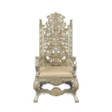 Danae - Arm Chair (Set of 2) - Synthetic Leather , Champagne & Gold