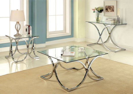 Luxa - End Table - Pearl Silver