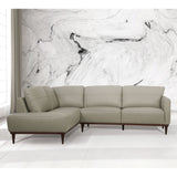 Tampa - Sectional Sofa - Airy Green Leather - 33"