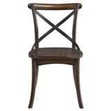 Kaelyn - Side Chair (Set of 2) - Dark Oak & Black Metal