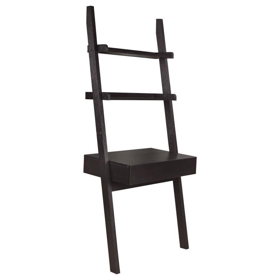 Colella - 3 Piece 1-Drawer Ladder Desk Set - Cappuccino