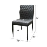 Cargo - Chair - Gray Synthetic Leather & Gunmetal