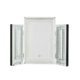 Nysa - Accent Mirror With LED - Mirrored & Faux Crystals