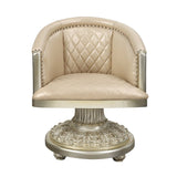 Sorina - Arm Chair - Synthetic Leather & Antique Gold