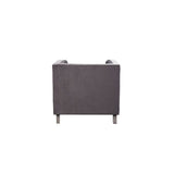 Hegio - Chair With Pillow - Gray Velvet