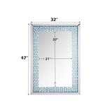 Nysa - 47" Accent Mirror With LED - Mirrored & Faux Crystals
