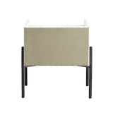 Metis - Nightstand With USB & Electric Lock - Vintage White Top Grain Leather