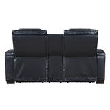 Ephron - Power Motion Loveseat With Console, Power Headrests, LED & Speakers - Black