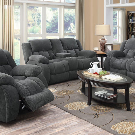 Weissman - Motion Loveseat With Console - Charcoal