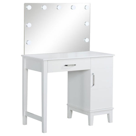 Elijah - Vanity Set With Led Lights - White And Dark Gray