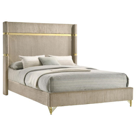 Lucia - Upholstered Wingback Panel Bed