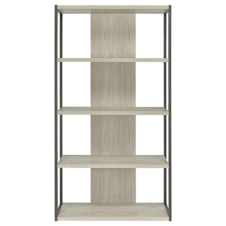 Loomis - 4-Shelf Bookcase - Whitewashed Gray