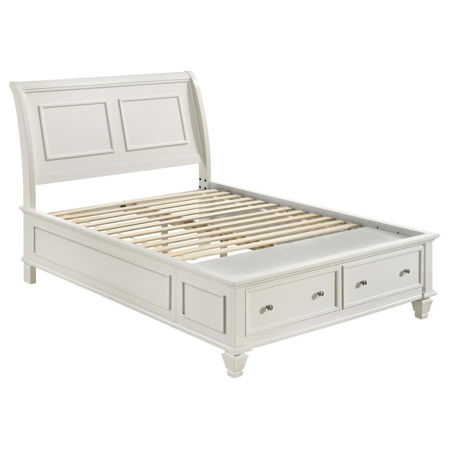 Selena - Sleigh Bed with Footboard Storage