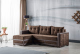 Ottomanson Loft - Upholstered Convertible Sectional with Storage - Brown