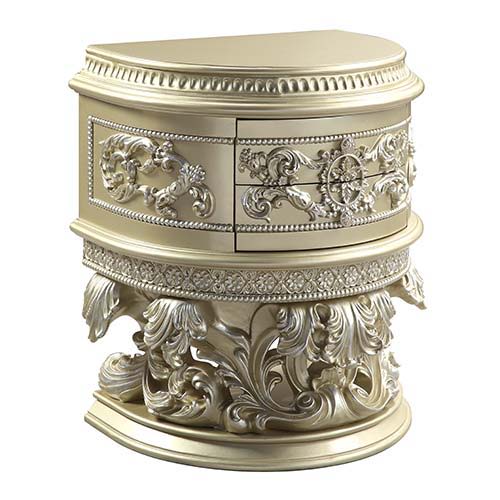 Vatican - Nightstand - Champagne Silver Finish