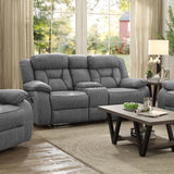 Higgins - Pillow Top Arm Motion Loveseat with Console