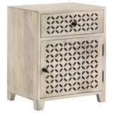 August - 1-Door Accent Cabinet - White Washed