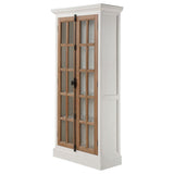 Tammi - 2 Door Wood Tall Cabinet - Distressed White And Brown