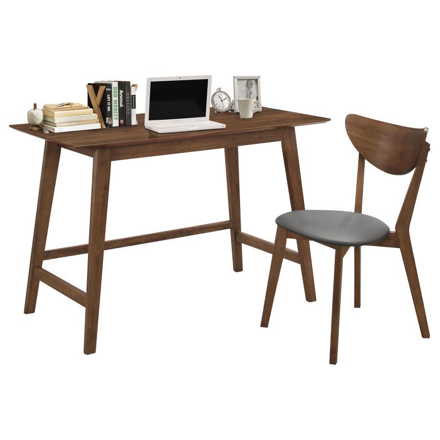 Karri - 2 Piece Writing Desk Set - Walnut