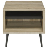 Welsh - Square Engineered Wood Side End Table Antique Pine - Distressed Pine