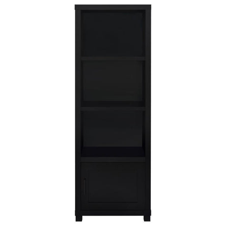 Jupiter - 3-Shelf Engineered Wood Media Tower - Black