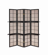 Iggy - 4 - Panel Room Divider Folding Shoji Screen - Cappuccino