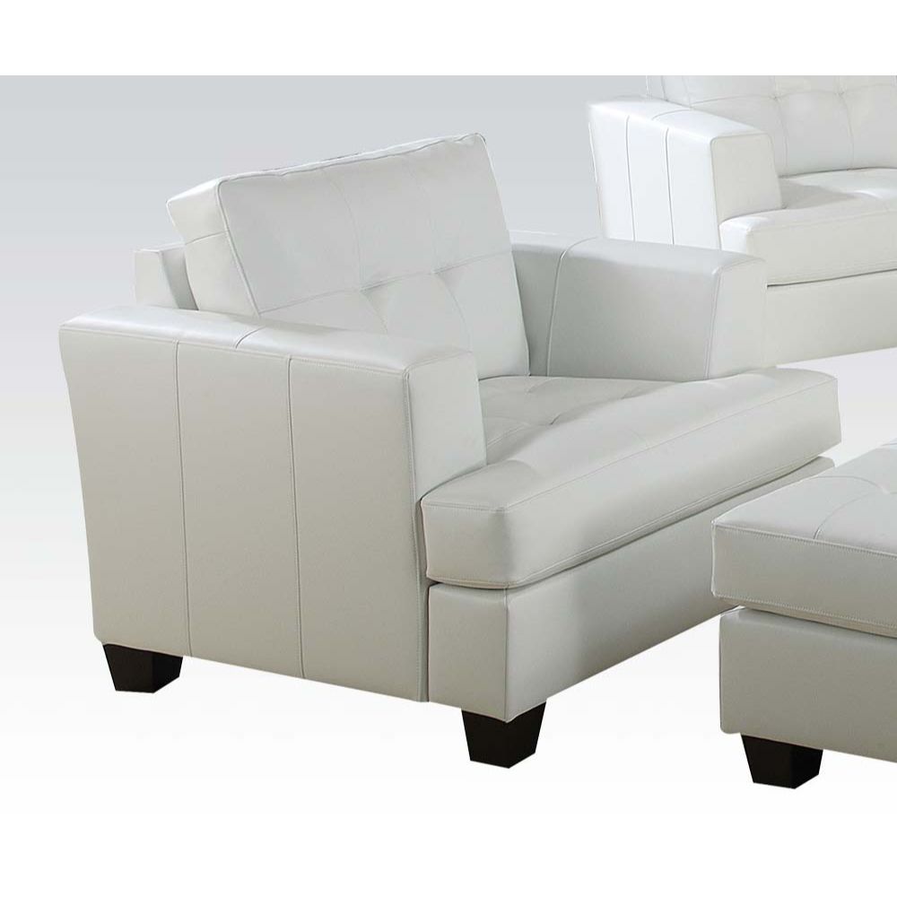 Platinum - Chair - White Bonded Leather