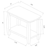 Dixon - 1-Shelf Rectangular Wood Side Table - Cappuccino